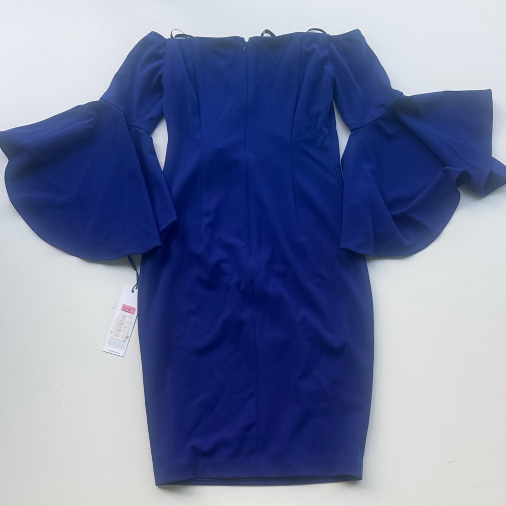 Calvin Klein Royal Blue Off-Shoulder Dress - Picture 4 of 4